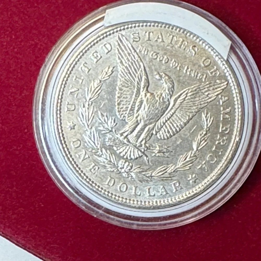 Morgan Dollar Silver Coin  1896 in Protective Case vintage rare old coin - Picture 8 of 9